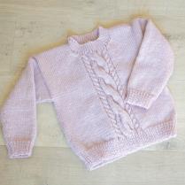 (K443 Cable Panel Sweater)